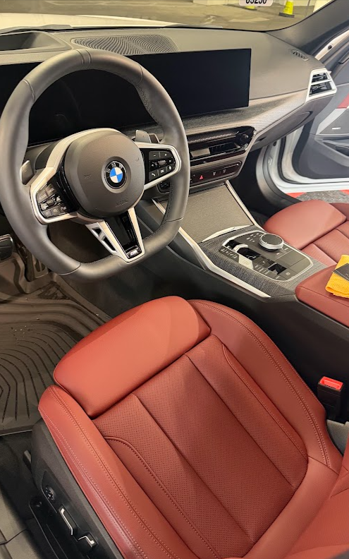 BMW interior detailed in the Apollo shop